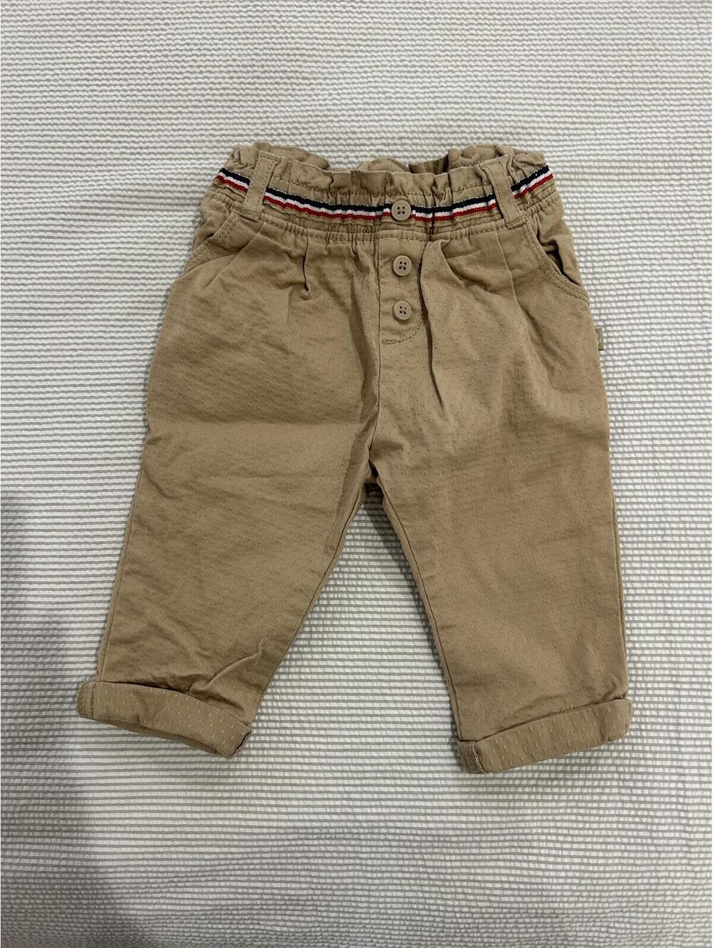 OBAIBI Baby Tan Elastic Waist Trousers 6M